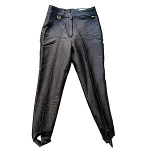 Vintage Fera Skiwear Stirrup Ski Pants Black Womens Size 12R Insulated Snow